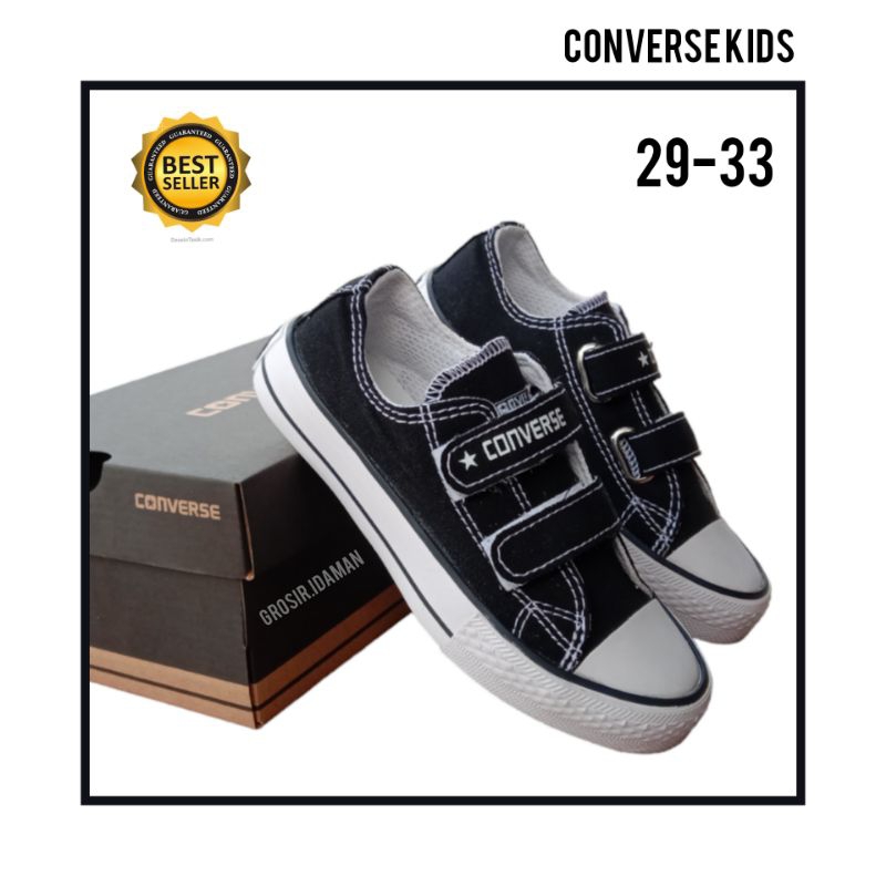 Sepatu Perekat Anak Converse Velcro Tanpa Tali Praktis kids /Sepatu Anak Sekolah PAUD TK SD converse