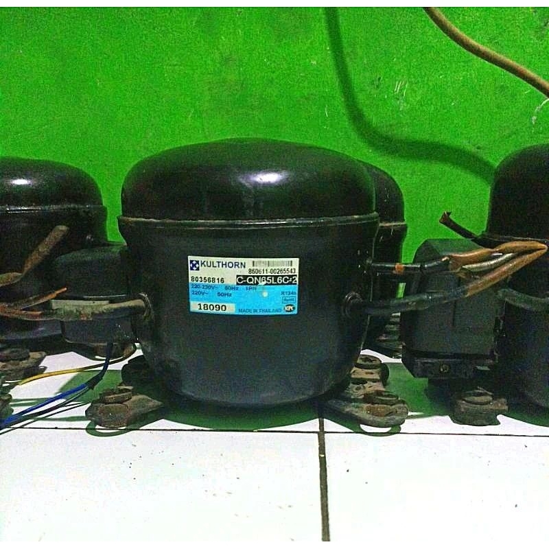 KOMPRESOR KULKAS ORI  1/8 PK  TOSHIBA ,KULTRON ,LG , AQUA, SAMSUNG  # COMPRESOR BEKAS COPOTAN MESIN 