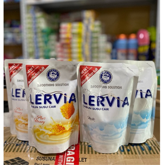 LERVIA CAIR 400ML SABUN MANDI CAIR LERVIA 400ML REFILL