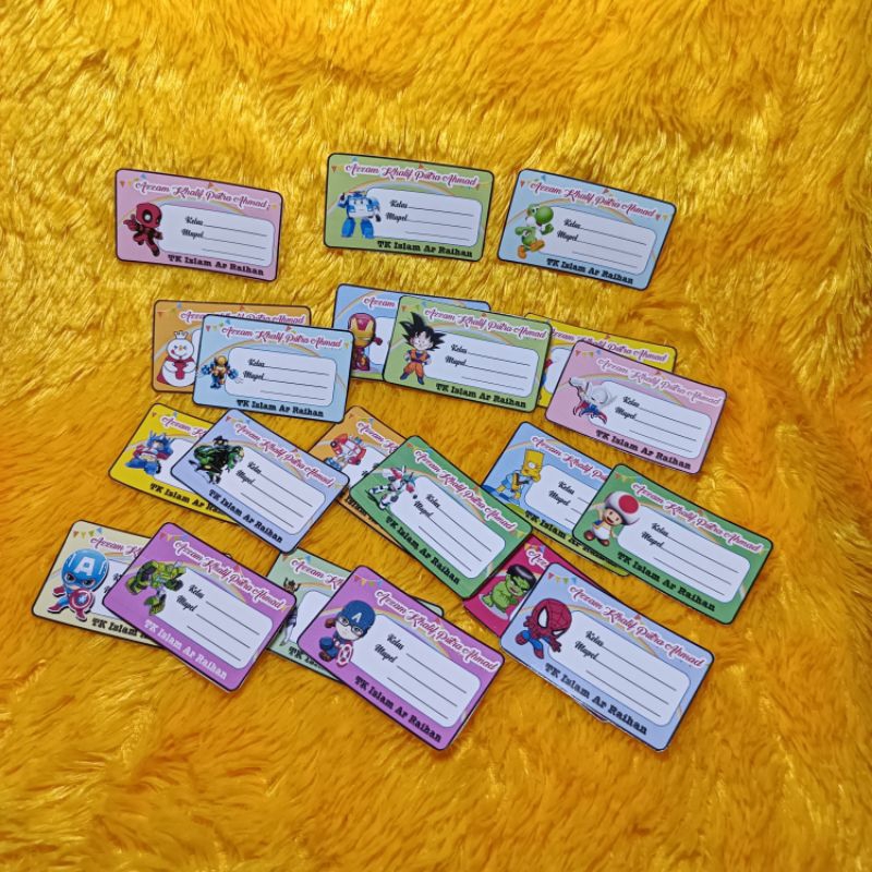 

Stiker buku mata pelajaran 1set 24pcs