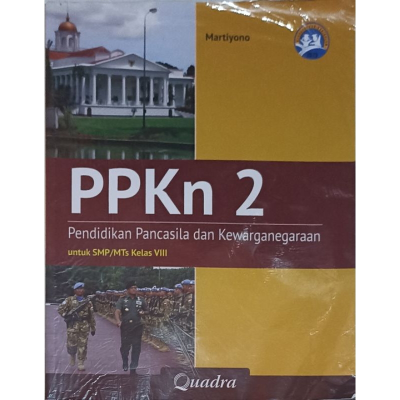 Buku Bekas PPKn 2 kelas 8 SMP penerbit Quadra