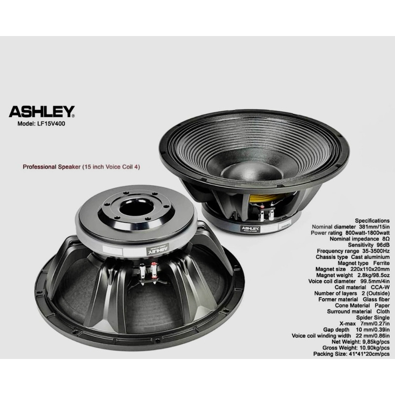 SPEAKER ASHLEY 15V400 / Speaker Ashley 15v400 / Speaker Ashley 15 V400 / ashley 15 v400
