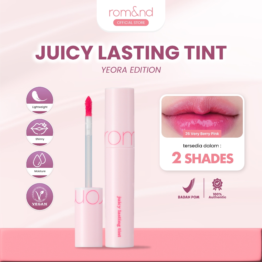 ROMAND - Juicy Lasting Tint (2 Colors) Summer Pink Series / Yeora Series | Liptint [BEST SELLER LIPT