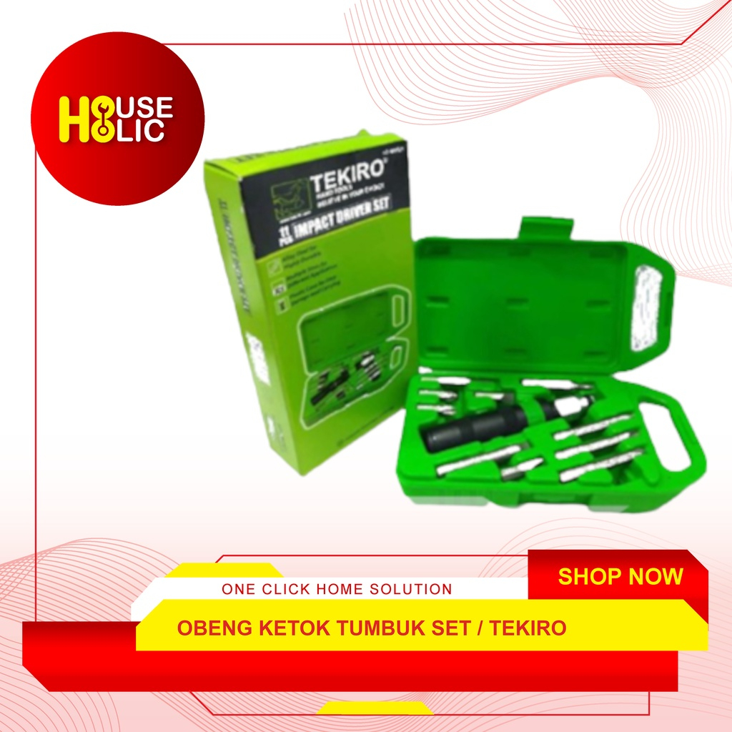 TEKIRO Obeng Ketok Getok Tumbuk Set 11 Pcs / Impact Driver