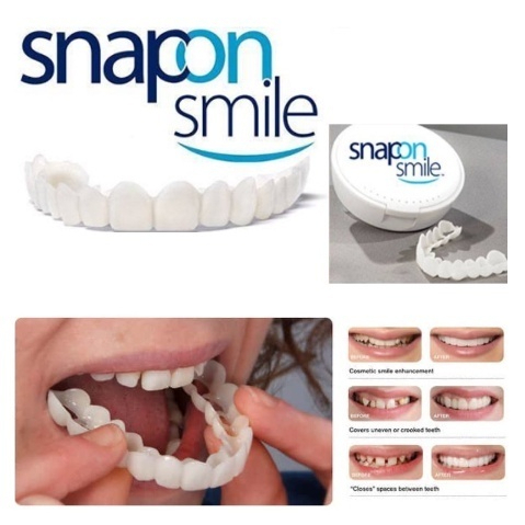 Snap On Smile | GIGI PALSU | untuk Gigi Indah Senyum Menawan 1 Pasang | Gigi Palsu Bahan Silikon | G