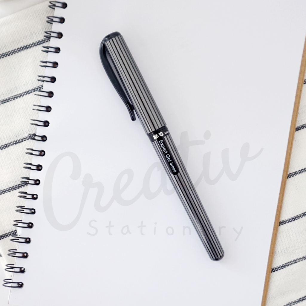 

M&G Sign Pen Bolpen Hitam 1.0 Mm Stick Expert Gel Black Barrel