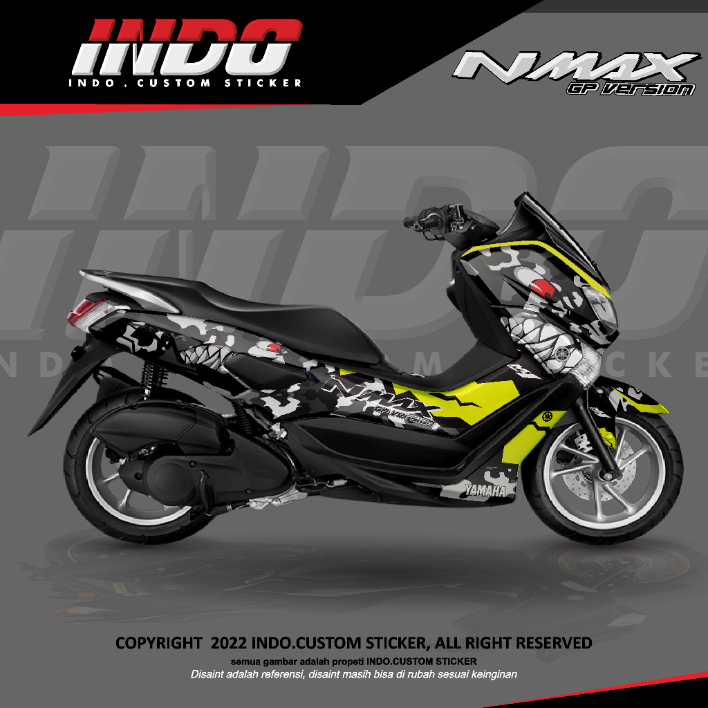 DECAL STIKER NMAX SIMPLE ELEGANT FULL BODY DECAL STIKER NMAX NEW/OLD - N MAX SHARK ARMY