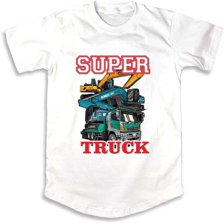 BAJU ANAK GAMBAR EXCAVATOR ATASAN ANAK LAKI-LAKI