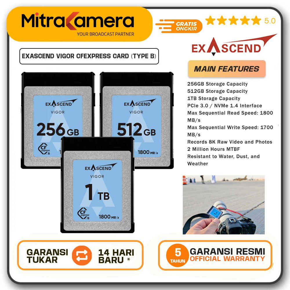 EXASCEND Vigor CFExpress Card (Type B)