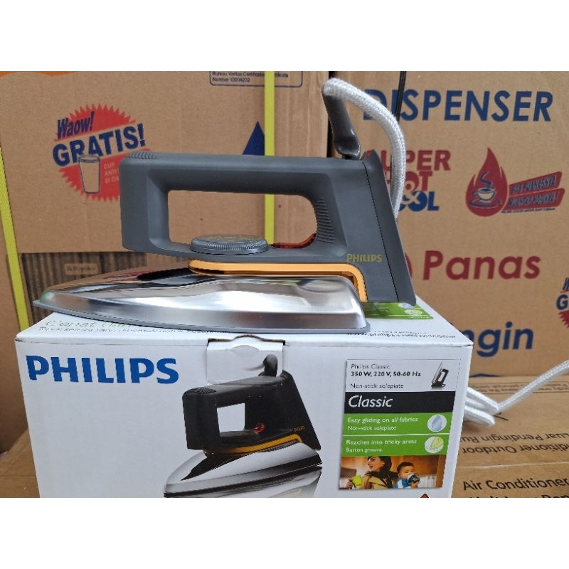 SETRIKA PHILIPS KLASIK HD1172 Tapak Teflon Anti Lengket/ PHILIPS CLASSIC DRY IRON HD1172/ SETRIKA Te