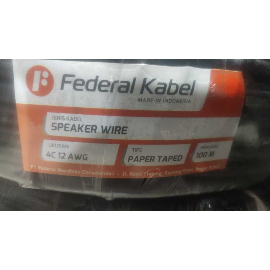 (JUAL 50 METER) kabel speaker federal 4x4 / kabel audio 4C 12 AWG / 4C12AWG
