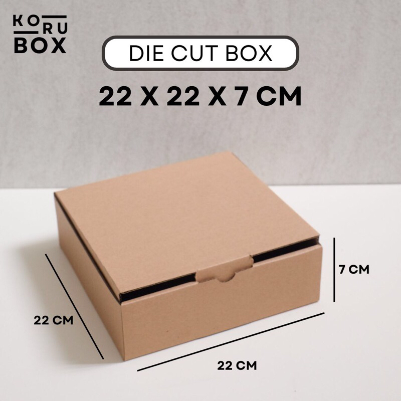

Kardus Die Cut Mailer Box 22x22x7 cm | Box Kardus box Karton Packaging Kardus Packing Polos