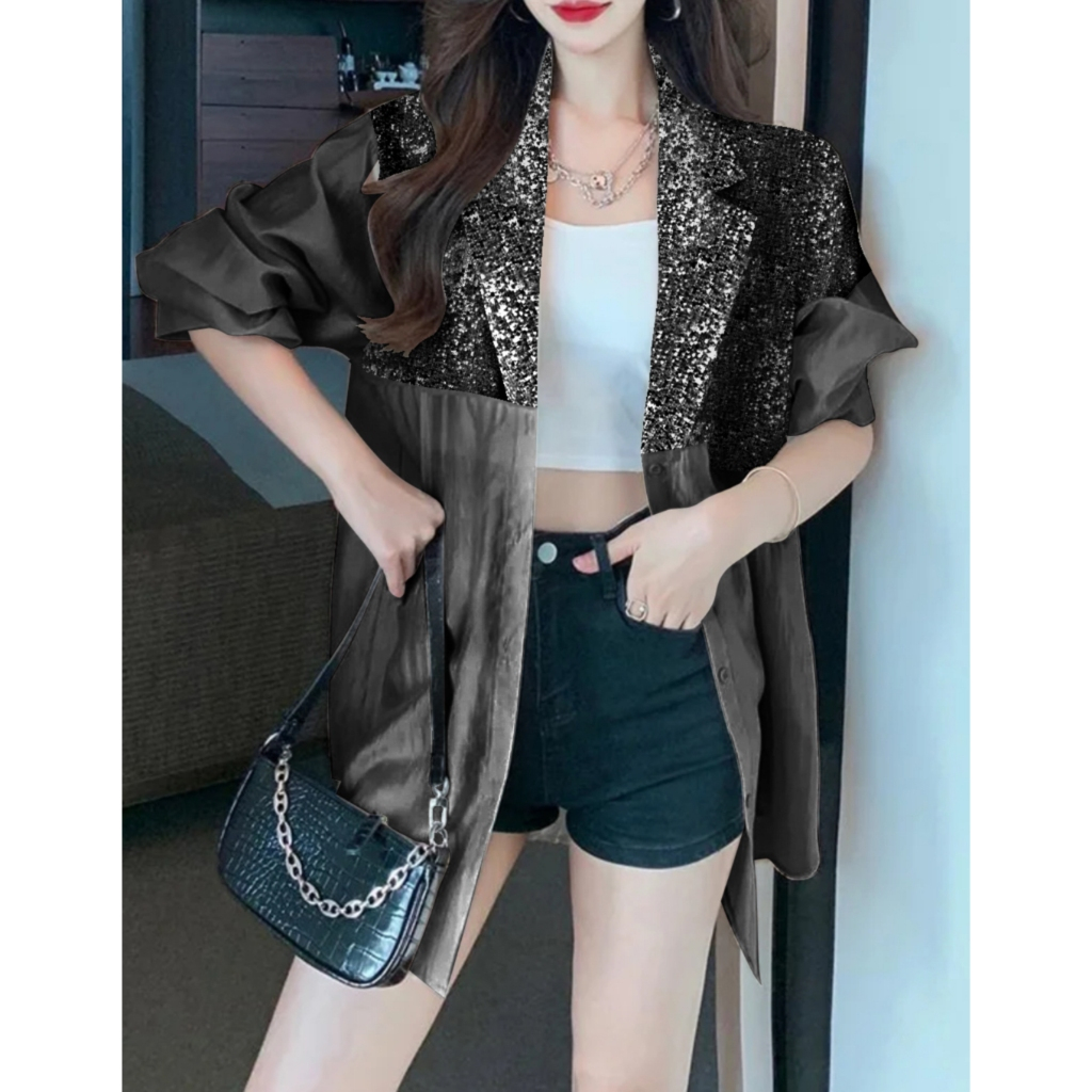 Blazer sequin mix simmer