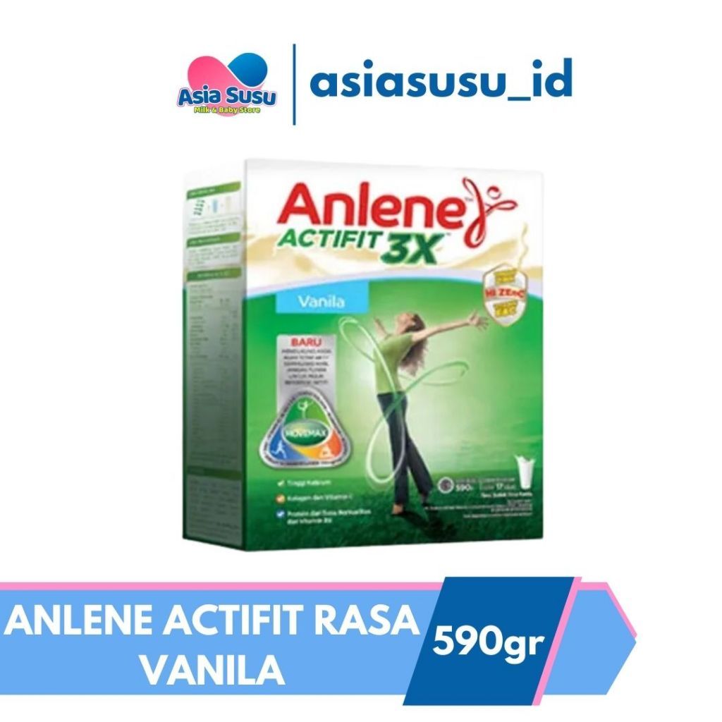 

ANLENE ACTIFIT 3X COKLAT/VANILA/ORIGINAL 240GR / 590GR /SUSU KESEHATAN TULANG DEWASA 19 TAHUN KEATAS