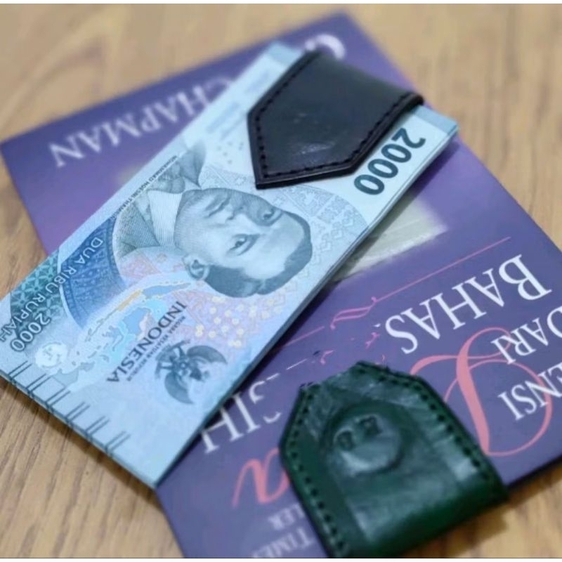 

Money Clip Magnetic Ujung Segitiga Lurus 2 Jahitan Klip Uang Bookmark Pembatas Buku Magnet