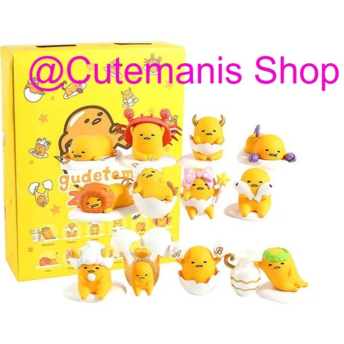 Pop mart Mainan Figure Gudetama Zodiac Random