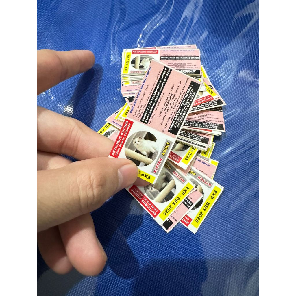 

Cetak Sticker Kotak Online Kemasan makanan parfum UMKM murah bisa COD