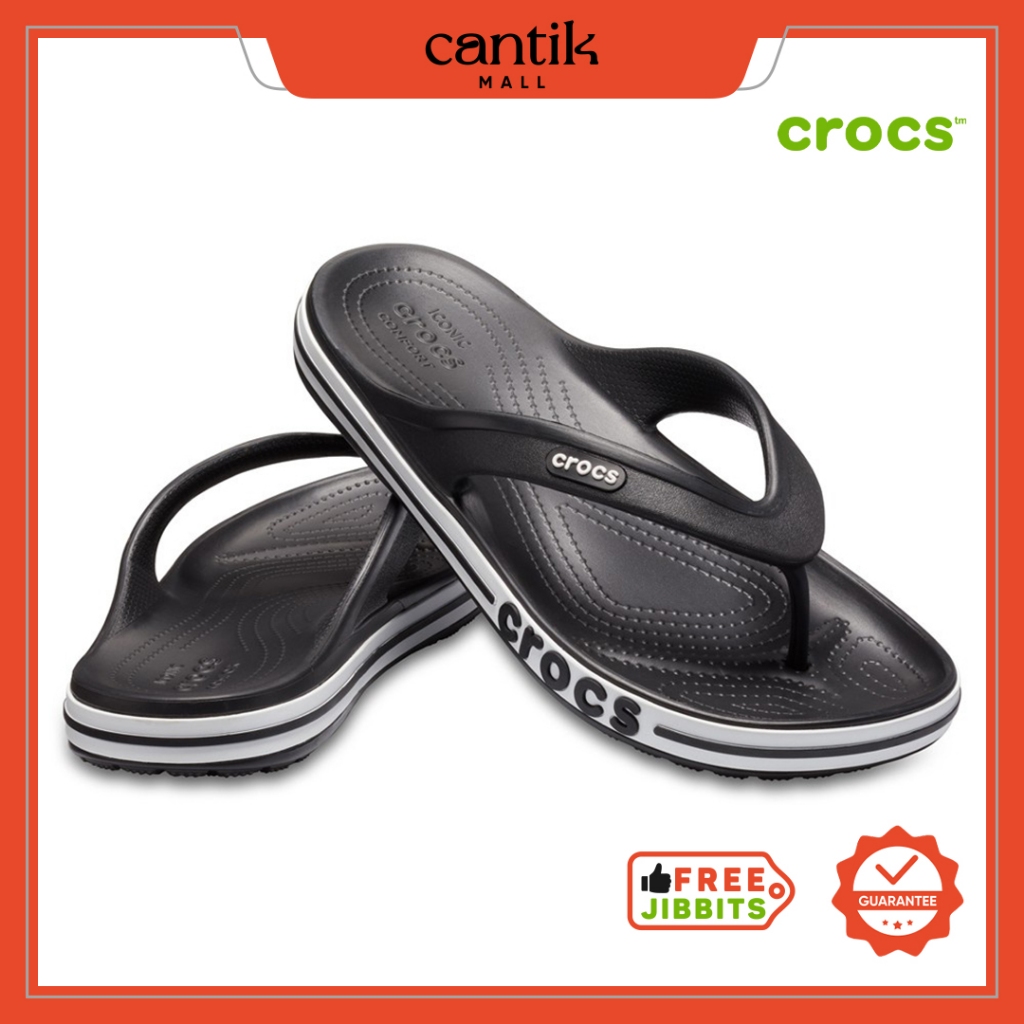 Sendal Crocs Original Crocs Bayaband Flip Hitam - CM