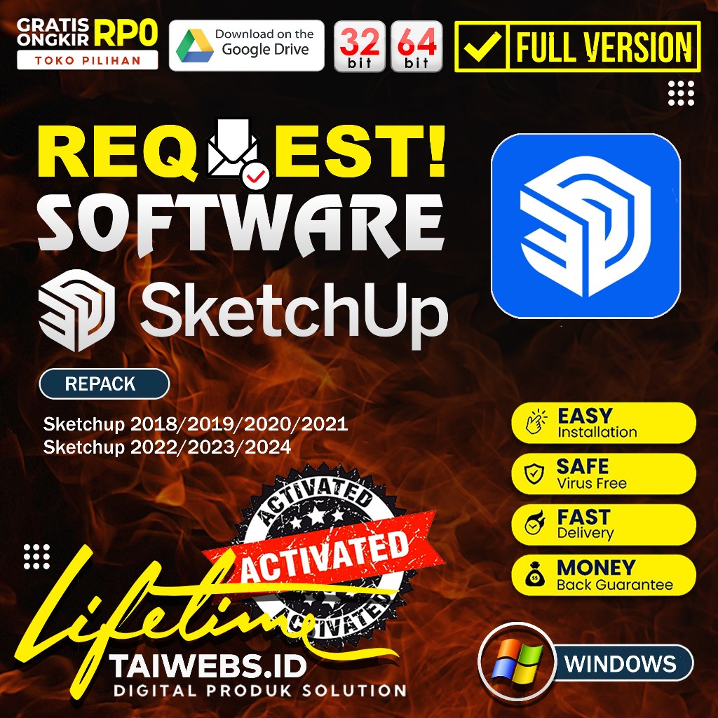 Sketchup Software 2018/2019/2020/2021/2022/2023/2024