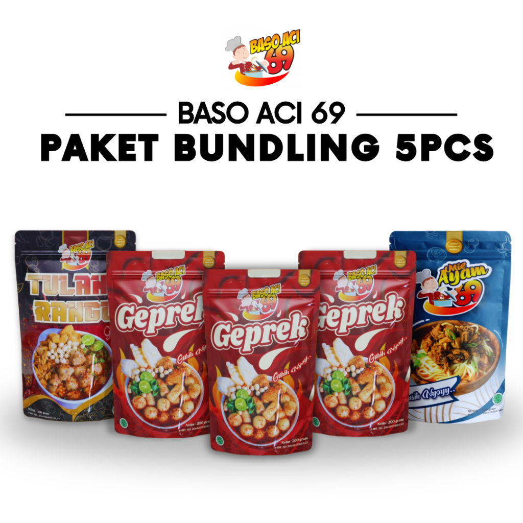 

Baso Aci 69 - Paket Bundling Geprek Gurih isi 5pcs