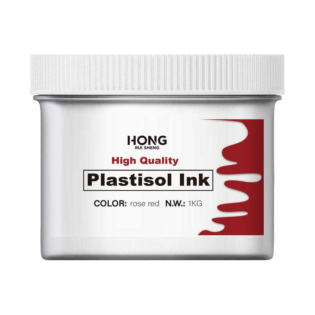 

HONG RUI SHENG Tinta Sablon Plastisol Mawar Merah 1KG - Tahan lama, warna tetap cerah tanpa pudar