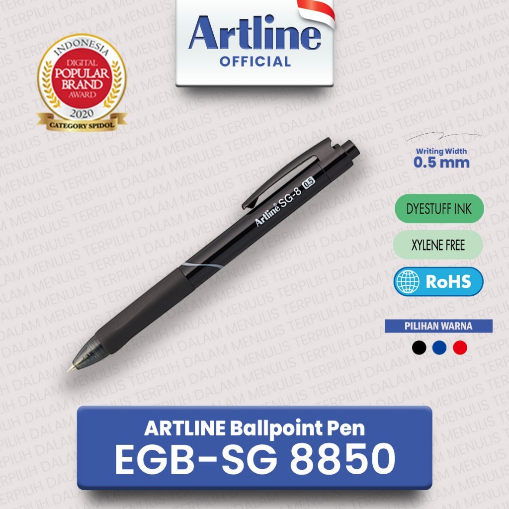 

ARTLINE Ballpoint Pen Pulpen 0.5 mm EGB-SG 8850 PEN HITAM ORIGINAL