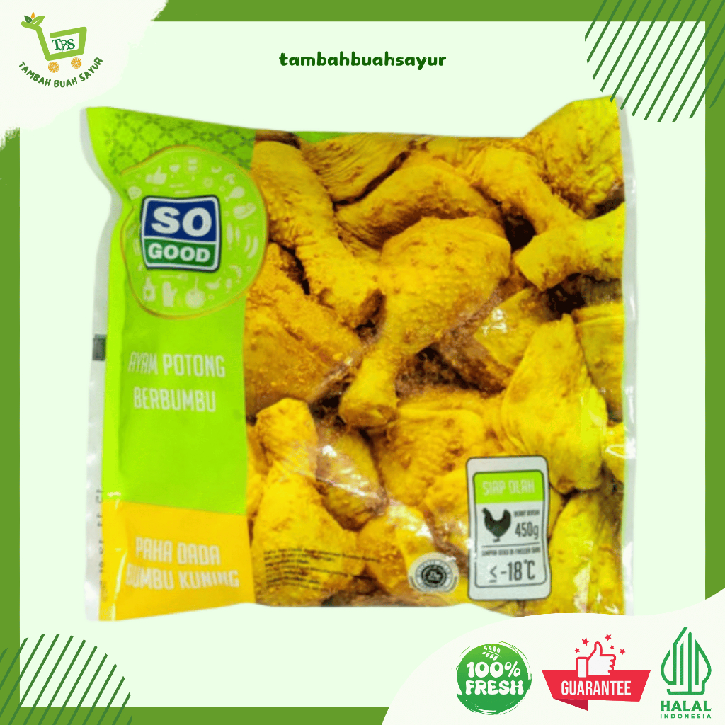 

SO GOOD AYAM POTONG BUMBU KUNING 450 GR | Tambah Buah Sayur