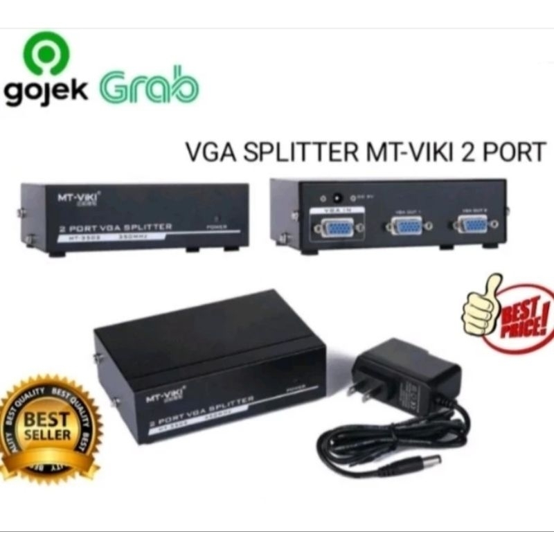 VGA Splitter 2 Port 350Mhz MT-VIKI 350 Mhz VGA Splitter 2 Port 350Mhz