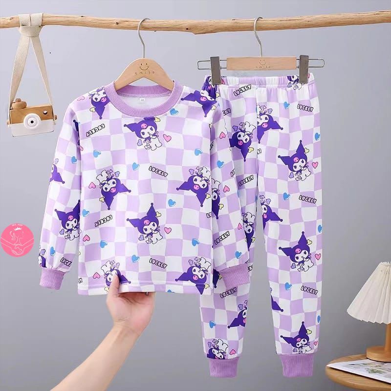 Piama Anak Perempuan/Laki Laki Terbaru Untuk 1-10 Tahun Piama Anak Terbaru Desain Simpel Lucu Model