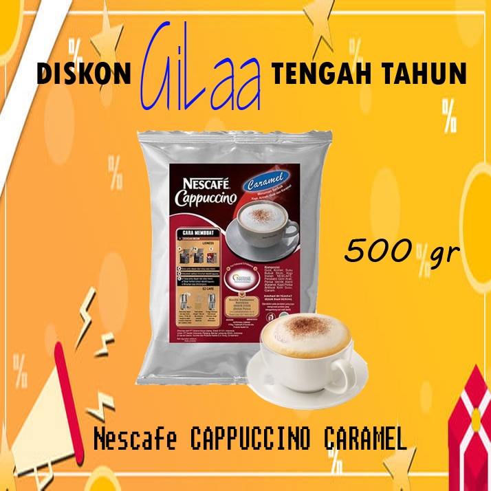 

Cappuccino Caramel Nescafe 500gr (Diskon Tengah Tahun) Nestle