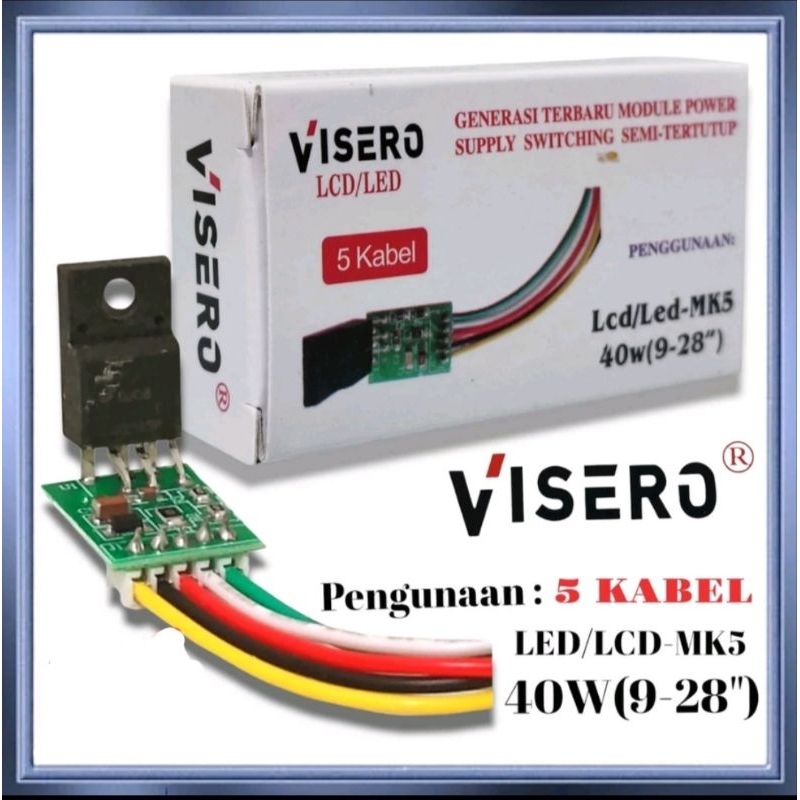 Power Supply Switching Universal/Gacun 5 Kabel VISERO Regulator LCD LED MK5