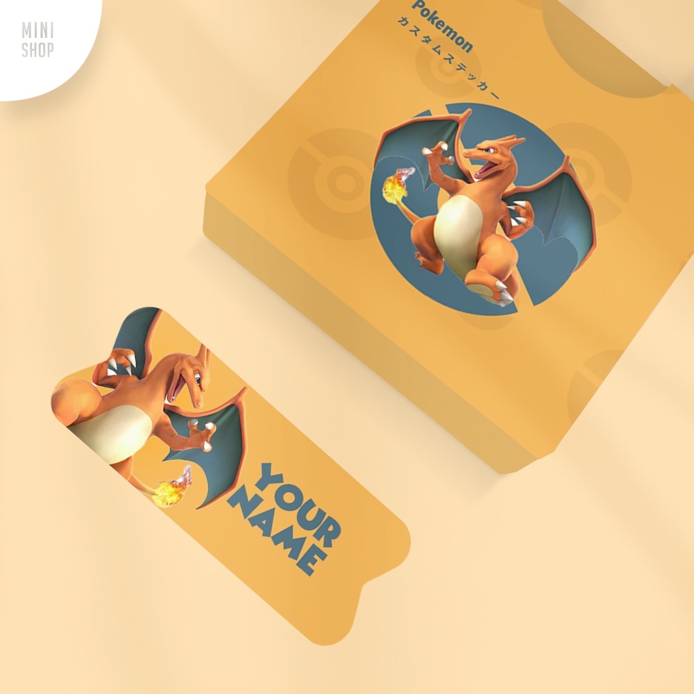 

Stiker Nama Custom Waterproof Pokemon Charizard