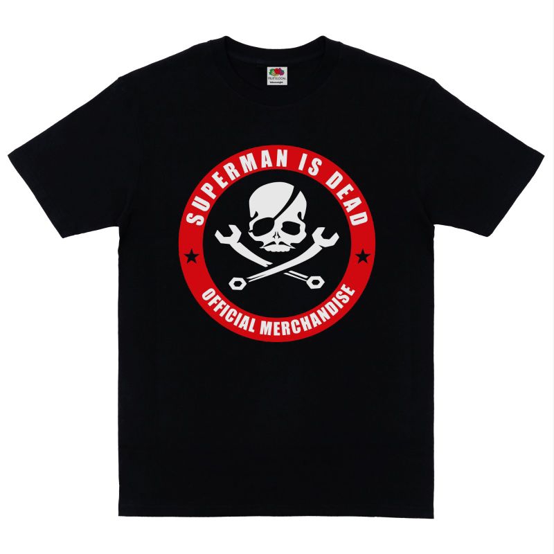 T-shirt  Superman Is Dead - Official Merchandise / Kaos Band / Kaos Hitam / Kaos Outdoor / Kaos leng