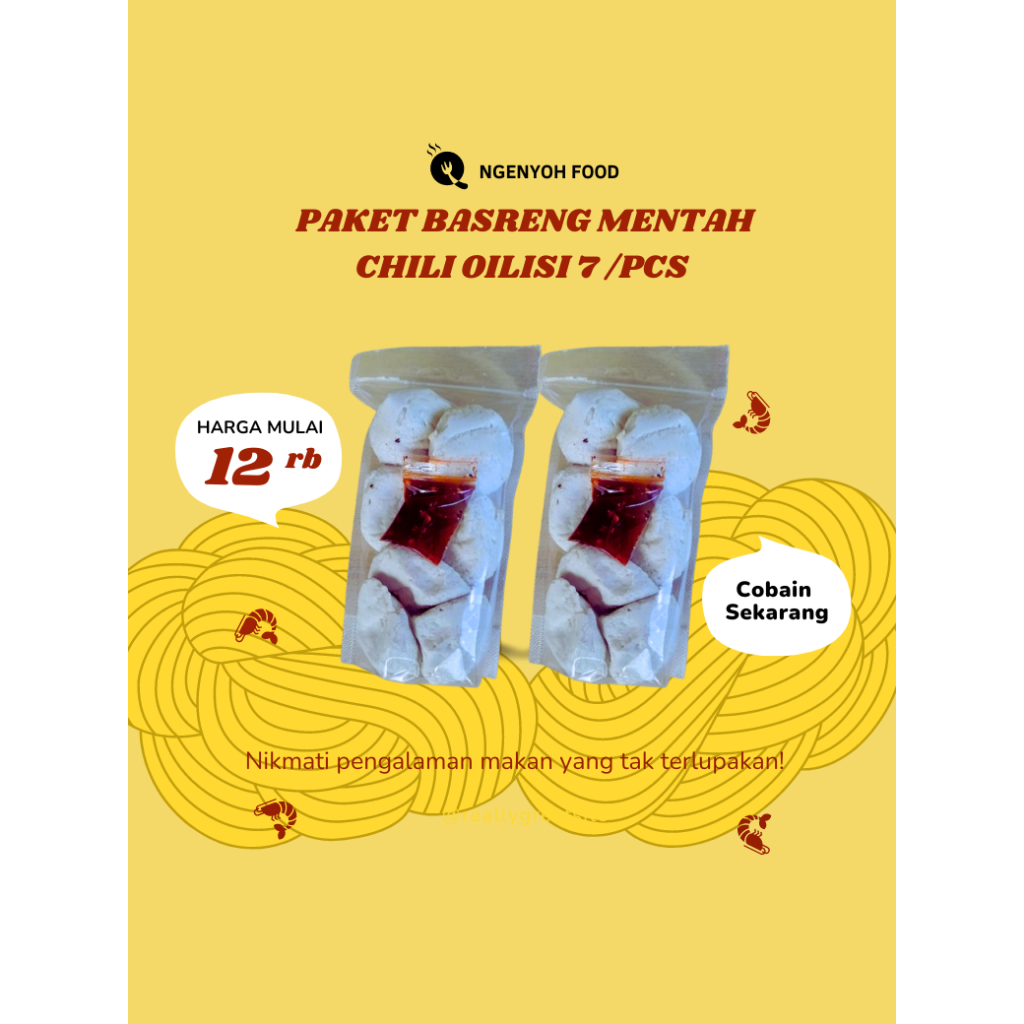 

Paket Basreng Mentah Chili Oil Ori Khas Bandung