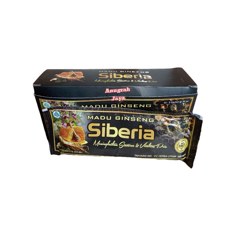 Auto Jewelery Madu Gingseng Siberia Isi 5 Sachet Stamina Pria Madu Herbal Gingseng