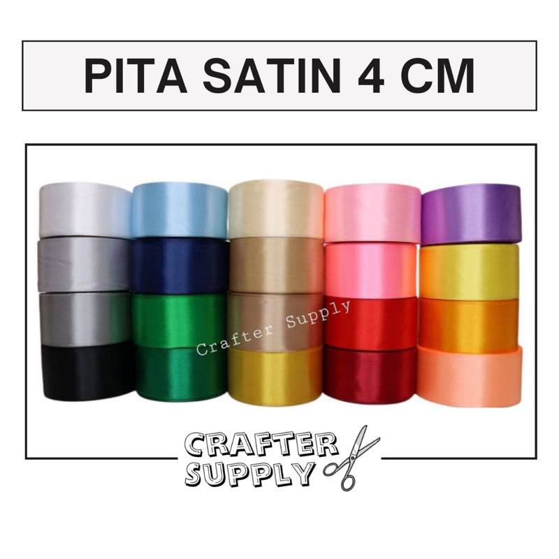 

(BACA DESKRIPSI) PITA SATIN 1,5 INCH (LEBAR 4 CM) PER ROLL