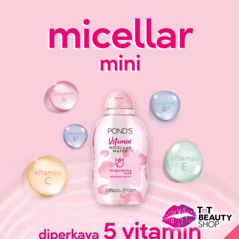 PRODUK TREND Ponds Vitamin Micellar Water Makeup Remover Brightening Rose 55Ml  Ponds Vitamin Micell