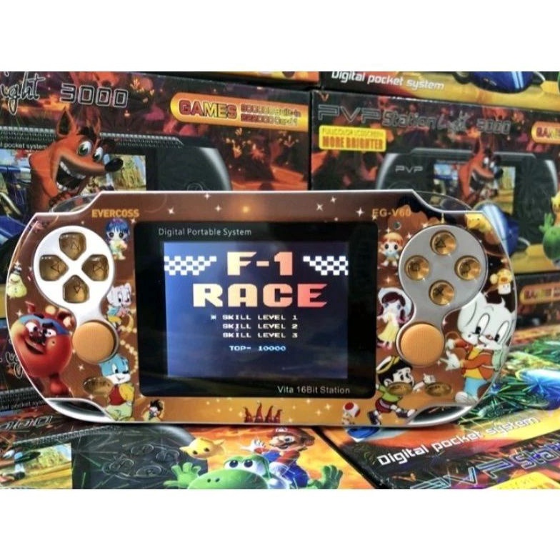 KODE Y9J UMG NEW PVP 2 Evercoss V26 V6 V55 V255 Gameboy Mainan Anak Gamebot Video Game Pocket Game P