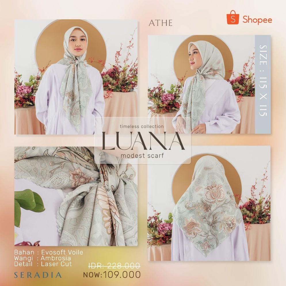 Seradia Hijab Segi Empat Luana KODE R9S3