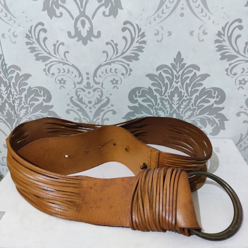 ikat pinggang wanita kulit asli preloved