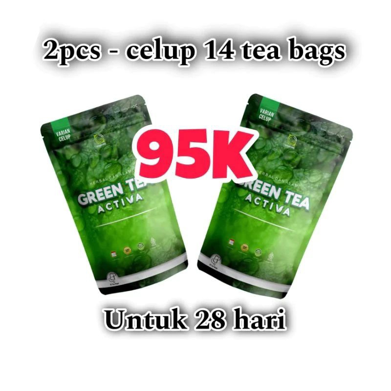 

[COD] PAKET 2PCS TEH CELUP || GREEN TEA ACTIVA || TEH HERBAL PELANGSING