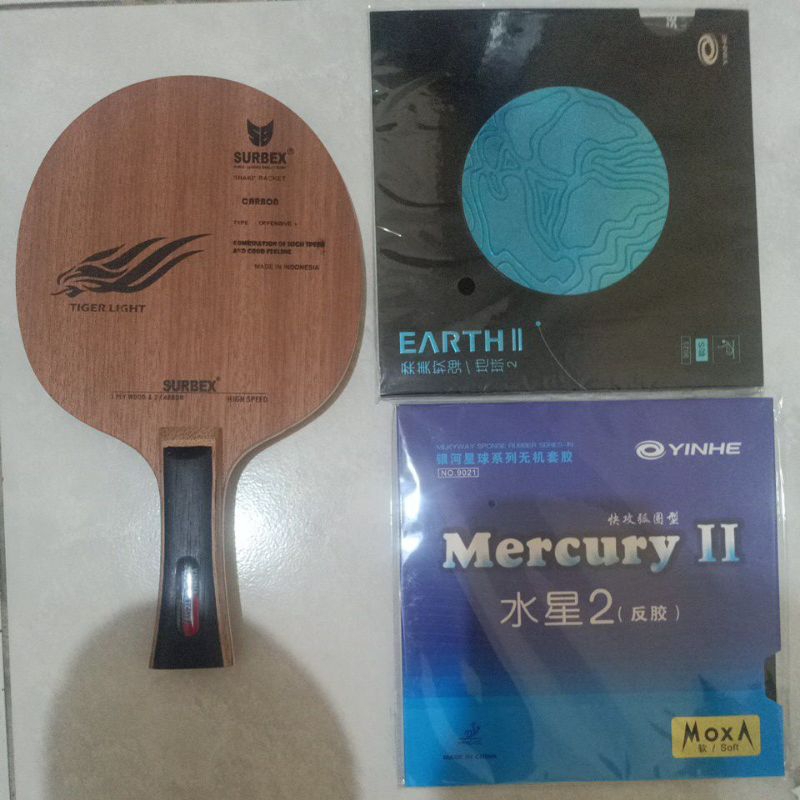 BET RAKITAN BLADE SURBEX TIGER LIGHT RUBER YINHE EARTH 2 DAN MARCURY 2