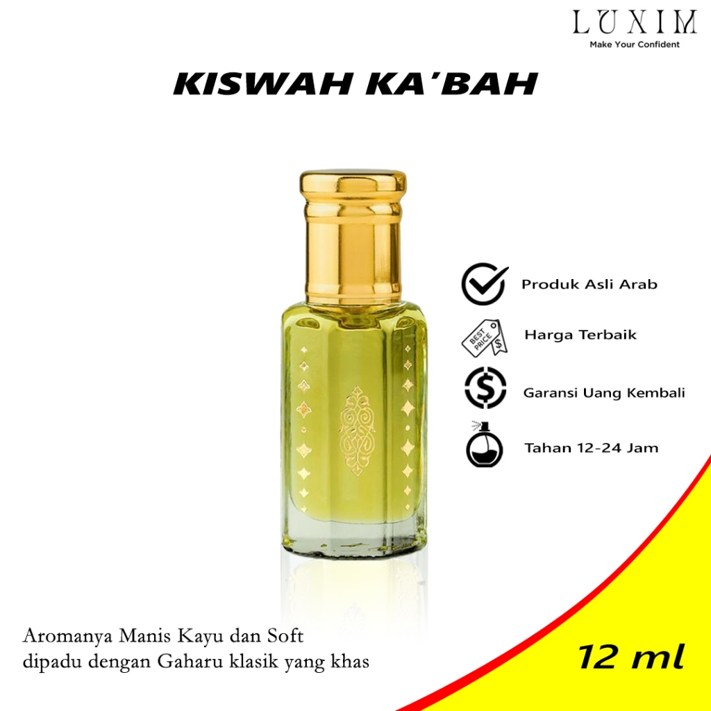 Parfum Sholat Bibit Murni Aroma Kiswah Ka'bah Minyak Wangi Arab Original 12 ml