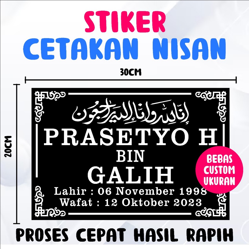 

Stiker pola mal prasasti, stiker batu nisan, cetakan pola batu nisan.