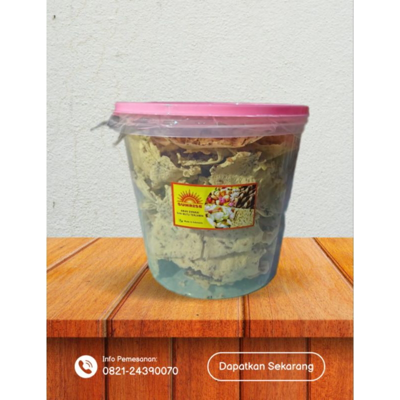

PEYEK KACANG TANAH / KACANG HIJAU / KEDELAI PUTIH / UDANG REBON (TOPLES 5L)