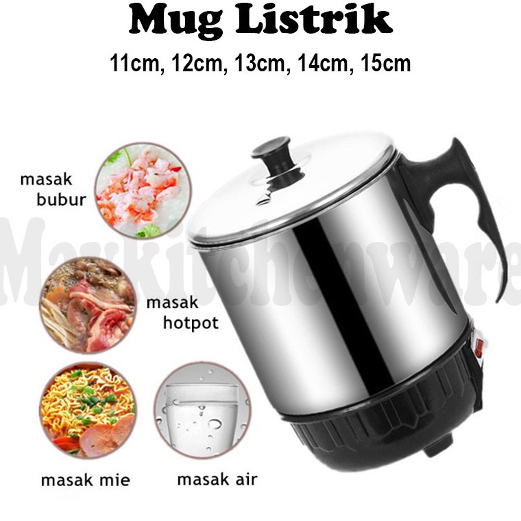 KODE F98P Teko Listrik Pemanas Air Stainless Steel Low Watt Mug Elektrik Gelas Electric Kettle Heati
