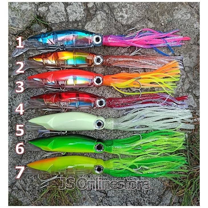 KODE S24G Umpan Pancing Trolling Bentuk Cumi A