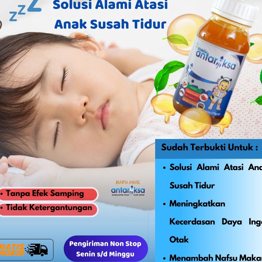 KI3 Vitamin Anak Susah Tidur  Obat Anak Susah Tidur  Madu Antariksa Untuk Anak Susah Tidur