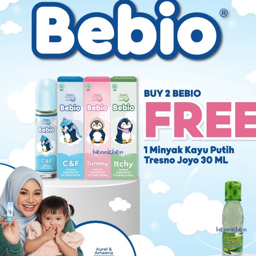 

KI3 BEBIO Baby Oil Freshliving Essential Oil 9ml C FCough and Flu Tummy Itchy For Baby Kids Minyak Aromatherapy Untuk Bayi