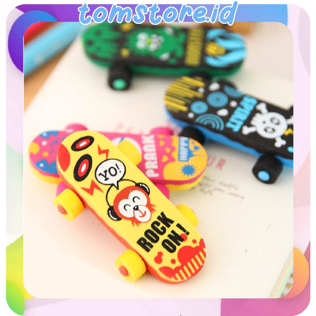 

MURAH MERIAH TOMSTOREID Penghapus Pensil Sekolah Karakter Skateboard S66
